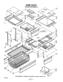 05 - Liner parts for Kitchenaid Refrigerator KFRF19MSWHY0 from AppliancePartsPros.com