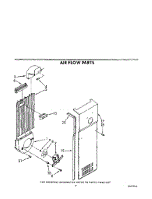 06 - Air Flow parts for Kitchenaid Refrigerator KSRB25QXWH00 from AppliancePartsPros.com