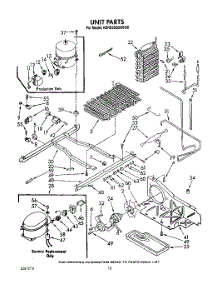11 - Unit parts for Kitchenaid Refrigerator KSRB25QXWH00 from AppliancePartsPros.com
