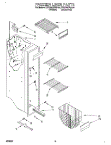 04 - Freezer Liner parts for Kitchenaid Refrigerator KSRC25DBWH00 from AppliancePartsPros.com