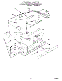 12 - Control, Lit / Optional parts for Kitchenaid Refrigerator KSRC25DBWH00 from AppliancePartsPros.com