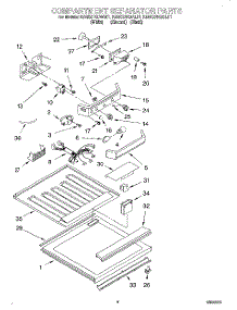 03 - Compartment Separator parts for Kitchenaid Refrigerator KBRS21KDWH01 from AppliancePartsPros.com