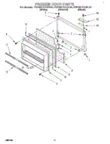 07 - Freezer Door parts for Kitchenaid Refrigerator KBRS21KABL00 from AppliancePartsPros.com