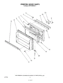 03 - Freezer Door parts for Kitchenaid Refrigerator KFRF19MSWHY1 from AppliancePartsPros.com