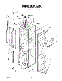 07 - Freezer Door parts for Kitchenaid Refrigerator KSRC22DXAL00 from AppliancePartsPros.com