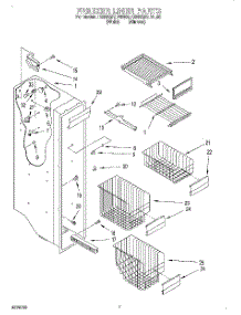 05 - Freezer Liner parts for Kitchenaid Refrigerator KSRS25QDAL00 from AppliancePartsPros.com