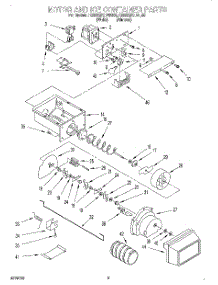 06 - Motor And Ice Container parts for Kitchenaid Refrigerator KSRS25QDAL00 from AppliancePartsPros.com