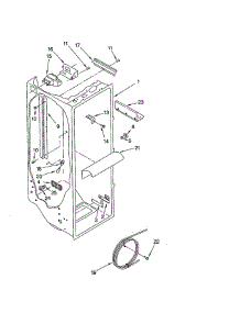 Refrigerator Liner parts for Kitchenaid Refrigerator KSRB25FKBL02 from AppliancePartsPros.com