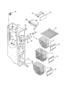 Freezer Liner parts for Kitchenaid Refrigerator KSRB25FKSS02 from AppliancePartsPros.com