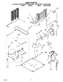 05 - Unit parts for Kitchenaid Refrigerator KTRC22KKBL01 from AppliancePartsPros.com