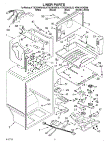 02 - Liner parts for Kitchenaid Refrigerator KTRC22KKBL00 from AppliancePartsPros.com