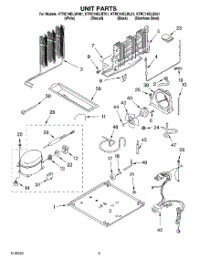 05 - Unit parts for Kitchenaid Refrigerator KTRC19ELWH01 from AppliancePartsPros.com
