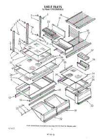 05 - Shelf , Lit / Optional parts for Kitchenaid Refrigerator KTRS22KWWH00 from AppliancePartsPros.com