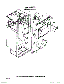 03 - Liner parts for Kitchenaid Refrigerator KTRS22KWWH01 from AppliancePartsPros.com