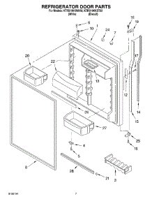 04 - Refrigerator Door parts for Kitchenaid Refrigerator KTRS19KKBT02 from AppliancePartsPros.com