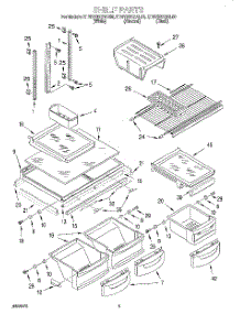 03 - Shelf parts for Kitchenaid Refrigerator KTRV20KGWH00 from AppliancePartsPros.com
