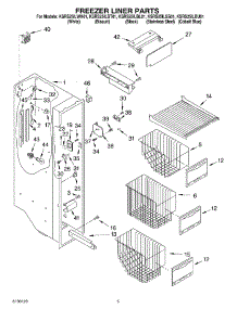 04 - Freezer Liner Parts parts for Kitchenaid Refrigerator KSRS25ILBU01 from AppliancePartsPros.com