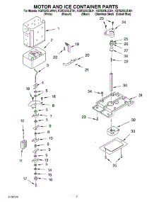 05 - Motor And Ice Container Parts parts for Kitchenaid Refrigerator KSRS25ILBU01 from AppliancePartsPros.com