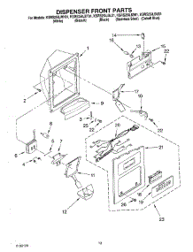 08 - Dispenser Front Parts parts for Kitchenaid Refrigerator KSRS25ILSS01 from AppliancePartsPros.com