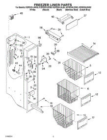 04 - Freezer Liner Parts parts for Kitchenaid Refrigerator KSRS25ILBT00 from AppliancePartsPros.com