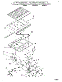 03 - Compartment Separator parts for Kitchenaid Refrigerator KTRS22KAWH10 from AppliancePartsPros.com