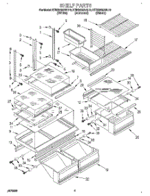 04 - Shelf, Lit / Optional parts for Kitchenaid Refrigerator KTRS22MAAL10 from AppliancePartsPros.com