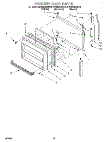 08 - Freezer Door parts for Kitchenaid Refrigerator KTRS22MAAL10 from AppliancePartsPros.com