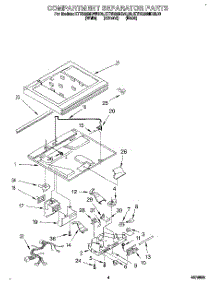 03 - Compartment Separator parts for Kitchenaid Refrigerator KTRS22MDWH00 from AppliancePartsPros.com