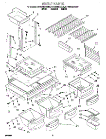 04 - Shelf parts for Kitchenaid Refrigerator KTRS22MDWH00 from AppliancePartsPros.com