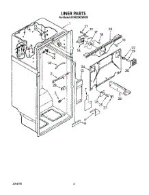03 - Liner parts for Kitchenaid Refrigerator KTRS22KXWH00 from AppliancePartsPros.com