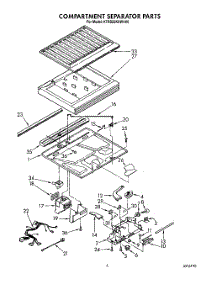 04 - Compartment Separator parts for Kitchenaid Refrigerator KTRS22KXWH00 from AppliancePartsPros.com