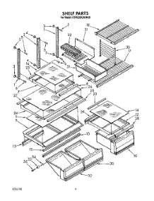05 - Shelf, Lit / Optional parts for Kitchenaid Refrigerator KTRS22KXWH00 from AppliancePartsPros.com