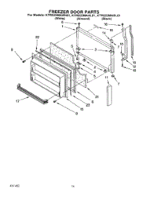 08 - Freezer Door parts for Kitchenaid Refrigerator KTRS22MABL01 from AppliancePartsPros.com