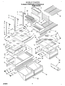 04 - Shelf, Lit / Optional parts for Kitchenaid Refrigerator KTRS22KAWH12 from AppliancePartsPros.com