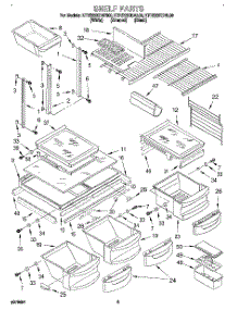 04 - Shelf, Lit / Optional parts for Kitchenaid Refrigerator KTRS22KDBL00 from AppliancePartsPros.com
