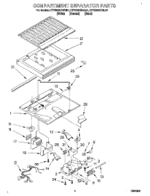 03 - Compartment Separator parts for Kitchenaid Refrigerator KTRS22KDAL01 from AppliancePartsPros.com
