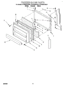 07 - Freezer Door parts for Kitchenaid Refrigerator KTRS22KDAL01 from AppliancePartsPros.com