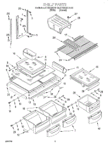 03 - Shelf parts for Kitchenaid Refrigerator KTRS22KFAL00 from AppliancePartsPros.com