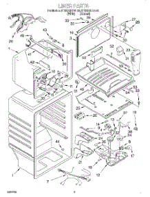02 - Liner parts for Kitchenaid Refrigerator KTRS22KFWH00 from AppliancePartsPros.com