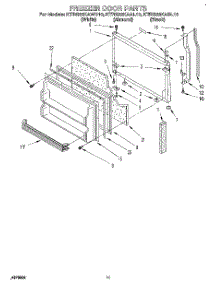 07 - Freezer Door parts for Kitchenaid Refrigerator KTRS22KAAL10 from AppliancePartsPros.com