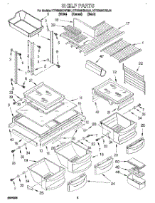 04 - Shelf, Lit / Optional parts for Kitchenaid Refrigerator KTRS22KDWH01 from AppliancePartsPros.com