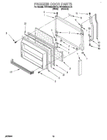 08 - Freezer Door parts for Kitchenaid Refrigerator KTRS22MAWH12 from AppliancePartsPros.com