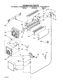 07 - Icemaker parts for Kitchenaid Refrigerator KTRS22MAWH01 from AppliancePartsPros.com
