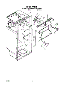 03 - Liner parts for Kitchenaid Refrigerator KTRS22KAWH00 from AppliancePartsPros.com
