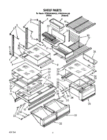 05 - Shelf, Lit / Optional parts for Kitchenaid Refrigerator KTRS22KAWH00 from AppliancePartsPros.com
