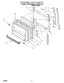 07 - Freezer Door parts for Kitchenaid Refrigerator KTRS22KAAL12 from AppliancePartsPros.com