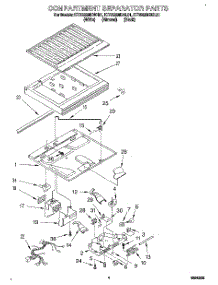 03 - Compartment Separator parts for Kitchenaid Refrigerator KTRS22MDWH01 from AppliancePartsPros.com