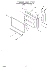 07 - Freezer Door, Lit / Optional parts for Kitchenaid Refrigerator KTRS22MFWH00 from AppliancePartsPros.com