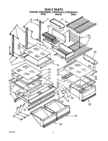 04 - Shelf, Lit / Optional parts for Kitchenaid Refrigerator KTRS22KABL01 from AppliancePartsPros.com