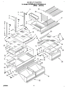 04 - Shelf, Lit / Optional parts for Kitchenaid Refrigerator KTRS22MAAL12 from AppliancePartsPros.com